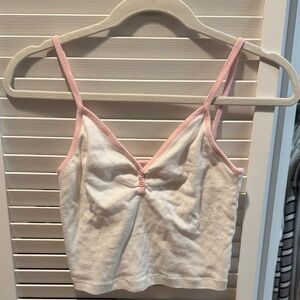 Forever 21 Pink and White Cami Top
